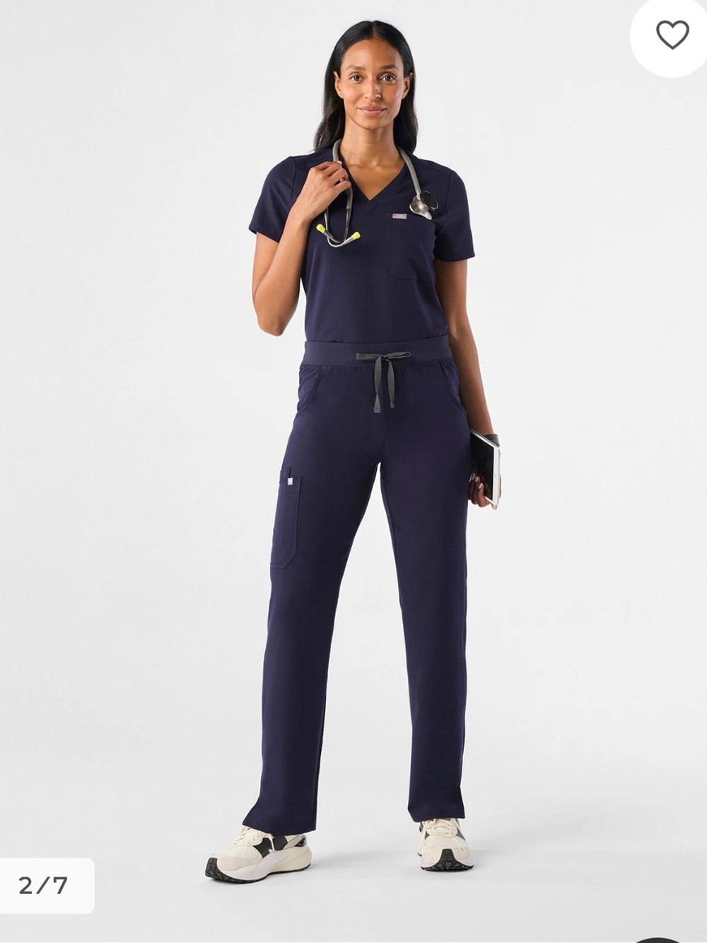 Figs scrub set in navy